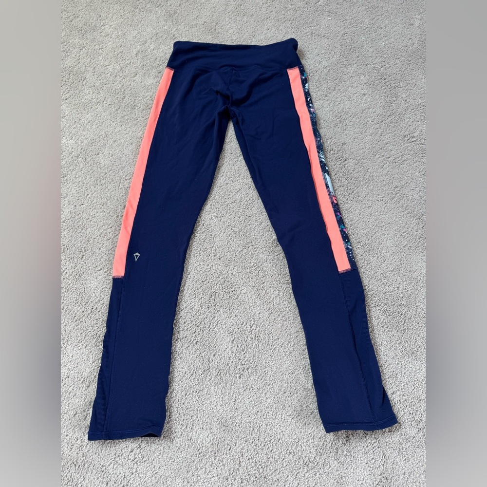 Ivivva Navy and Pink Kids Leggings